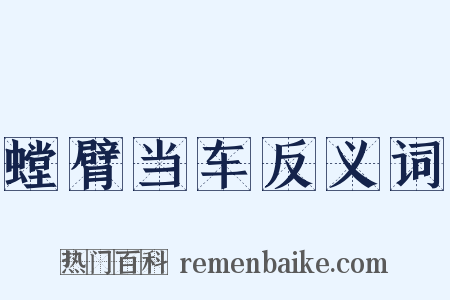 螳臂当车反义词是什么意思的图片